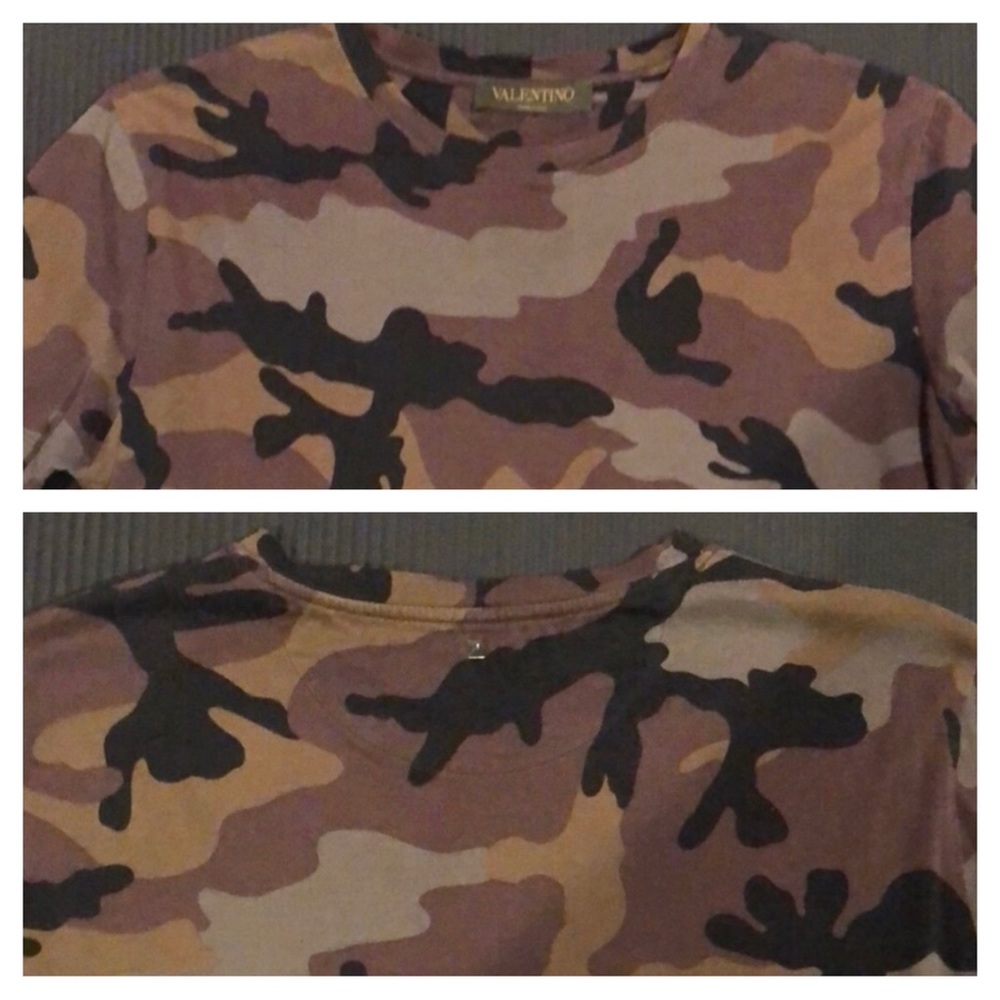 Valentino Camouflage Single Gold Stud gucci givenchy dior Slim sz XS